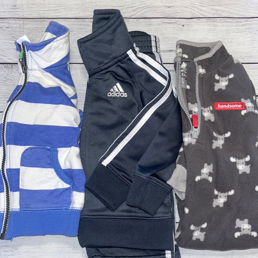 Baby Boys Bundle Adidas Outfit, and Carters